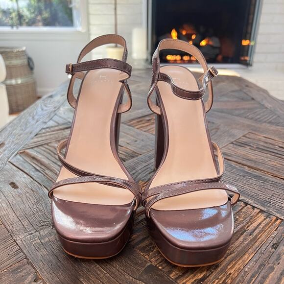 Halston Sardinia Platform Dress Sandals – Pewter - Sz 9 - Picture 6 of 13